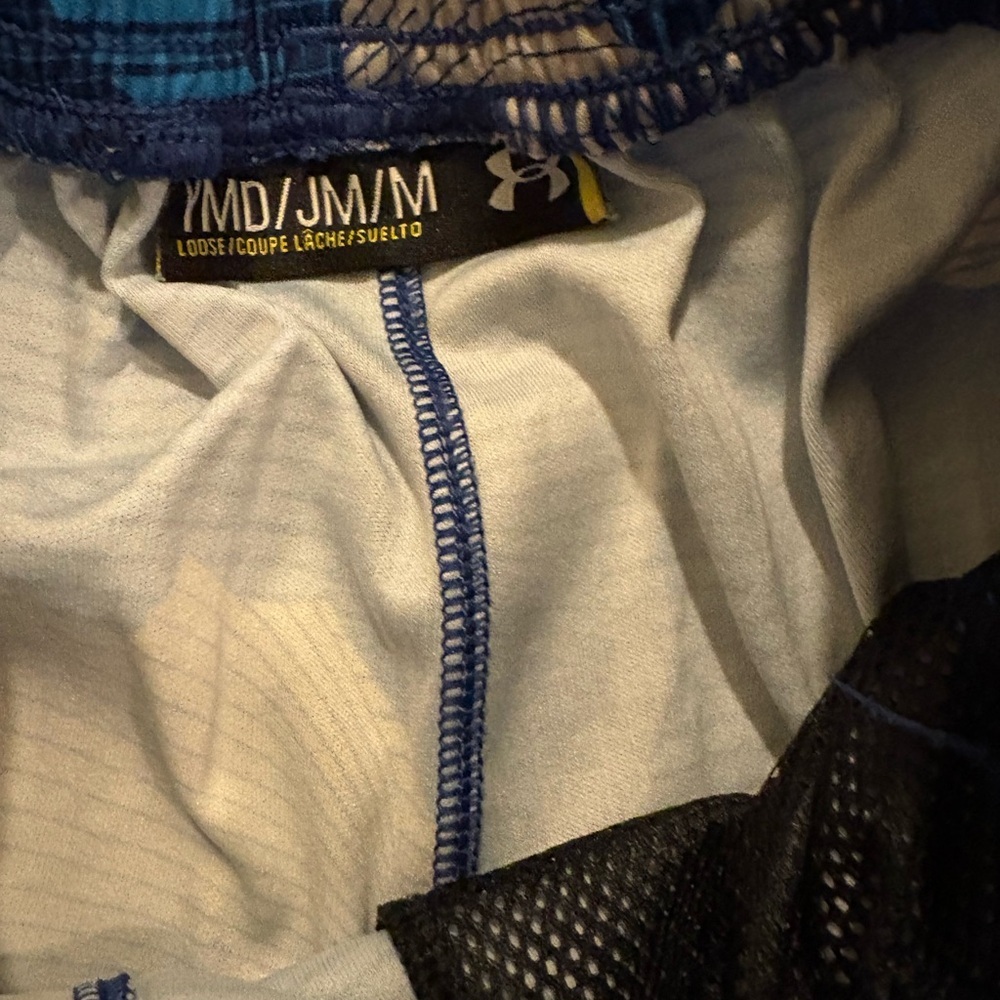 Under Armour Blue and Gray Camo Athletic Shorts - Picture 2 of 2